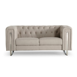 Divani Casa Salvia - Modern Beige Loveseat