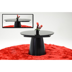Modrest Savor Modern Round Matt Black Dining Table