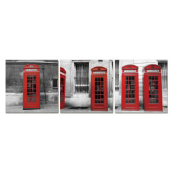 Modrest Telephone 3-Panel Acrylic Painting