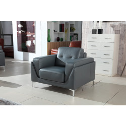 Divani Casa Markham Modern Grey Bonded Leather Chair