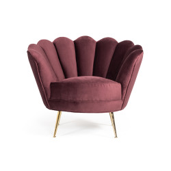 Divani Casa Selva Modern Rust Velvet Accent Chair