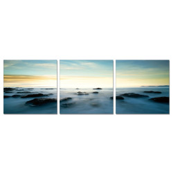 Modrest Seascape 3-Panel Acrylic Painting