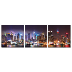 Modrest Cityscape 3-Panel Acrylic Painting