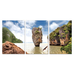 Modrest Thailand 3-Panel Acrylic Painting