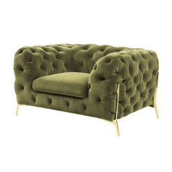 Divani Casa Sheila - Transitional Green Fabric Chair