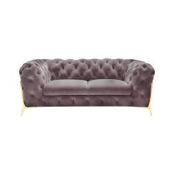 Divani Casa Sheila - Transitional Silver Fabric Loveseat