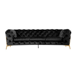 Divani Casa Sheila - Transitional Black Fabric Sofa