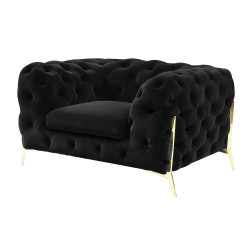 Divani Casa Sheila - Transitional Black Fabric Chair