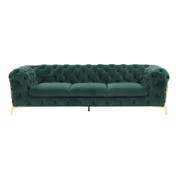 Divani Casa Sheila - Transitional Emerald Green Fabric Sofa