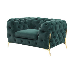 Divani Casa Sheila - Transitional Emerald Green Fabric Chair