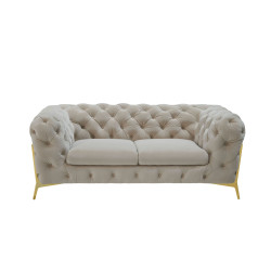 Divani Casa Sheila - Transitional Beige Fabric Loveseat