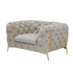 Divani Casa Sheila - Transitional Beige Fabric Chair