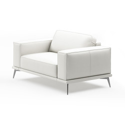Coronelli Collezioni Soho - Contemporary Italian White Leather Armchair