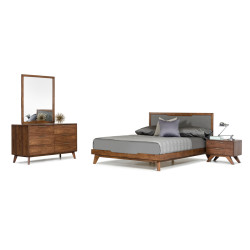 Nova Domus Soria Modern Grey & Walnut Bedroom Set