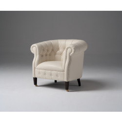 Estro Salotti Spark Modern White Leather Lounge Chair