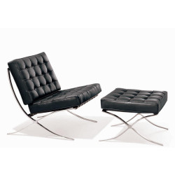 Divani Casa F04 Black Modern Lounge Chair with Ottoman
