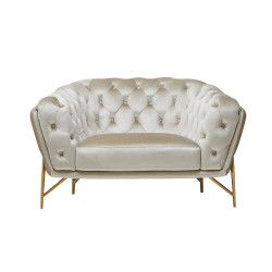 Divani Casa Stella - Transitional Beige Velvet Chair