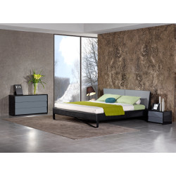 Nova Domus Stone Modern Grey & Black Bed