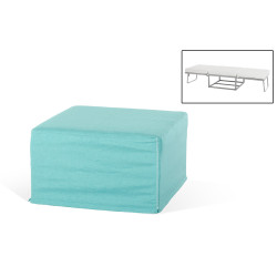 Divani Casa Incognito Modern Turquoise Fabric Ottoman Sofa Bed