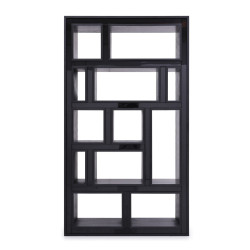 Modrest Suffolk - Contemporary Black Ash Bookcase