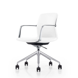 Modrest Sundar - Modern White Mid Back Conference Office Chair