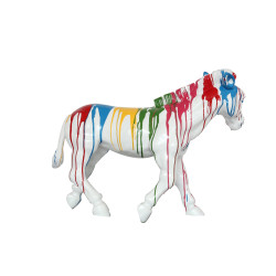 Modrest Rainbow Zebra Modern Sculpture