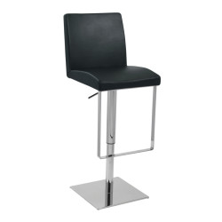 Modrest Teagan - Contemporary Black Leatherette Bar Stool