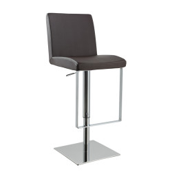Modrest Teagan - Teagan Contemporary Brown Leatherette Bar Stool