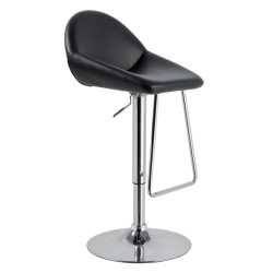 Modrest Mel - Contemporary Black Eco-Leather Bar Stool