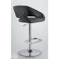 Modrest Joel - Contemporary Black Eco-Leather Barstool