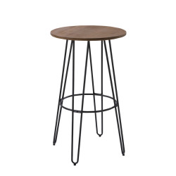 Modrest Gelson Modern Round Bamboo Top Bar Table