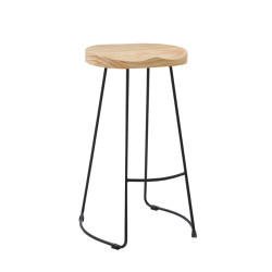 Modrest Barnes Modern Wood Top Bar Stool (Set of 2)