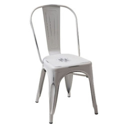 Elan - Modern Vintage White Metal Side Chair (Set of 4)