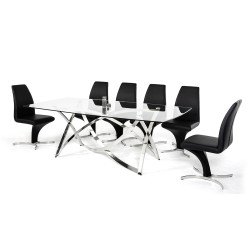 Modrest Labyrinth - Modern Glass Dining Table