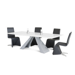 Modrest Norton - Modern Rectangular White High Gloss Dining Table