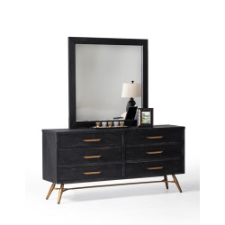 Nova Domus Tabitha Modern Dark Brown Recycled Pine Mirror
