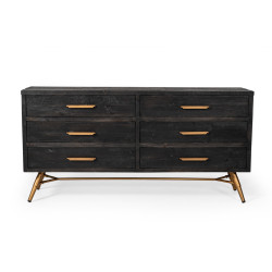 Nova Domus Tabitha Modern Dark Brown Recycled Pine Dresser