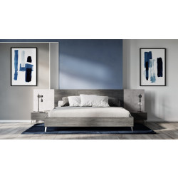 Nova Domus Bronx Italian Modern Faux Concrete & Grey Bed
