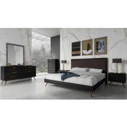 Nova Domus Tabitha Modern Dark Brown Recycled Pine Bed
