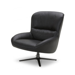 Modrest Theo - Modern Black Leather Accent Chair