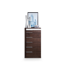Modrest Torino Modern Brown Oak & Grey Chest