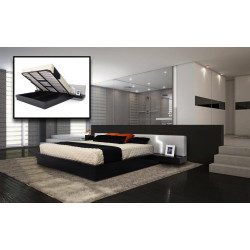 Modrest Torino - Modern Platform Eastern King Bed with Storage
