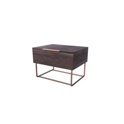 Nova Domus Benzon Italian Modern Dark Rovere Nightstand