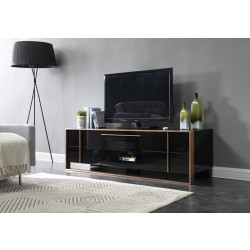 Nova Domus Cartier Modern Black & Rosegold TV Stand