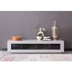 Modrest Frost Modern Small Grey TV Unit