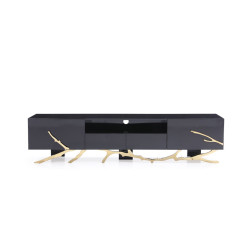 Modrest Legend Modern Black & Champagne Gold TV Stand