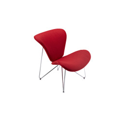 Modrest Decatur Contemporary Red Fabric Accent Chair