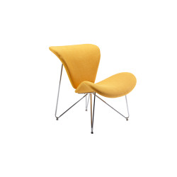 Modrest Decatur Contemporary Yellow Fabric Accent Chair
