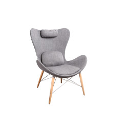 Modrest Britt Modern Grey Fabric Accent Chair