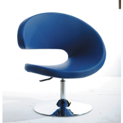 Modrest Adara Modern Blue Leatherette Lounge Chair